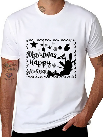 Camiseta Negra Navideña