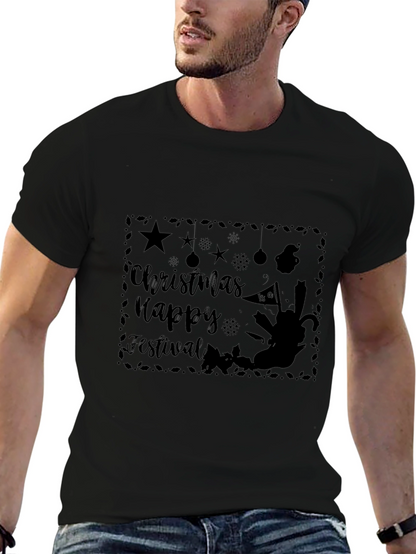 Camiseta Negra Navideña
