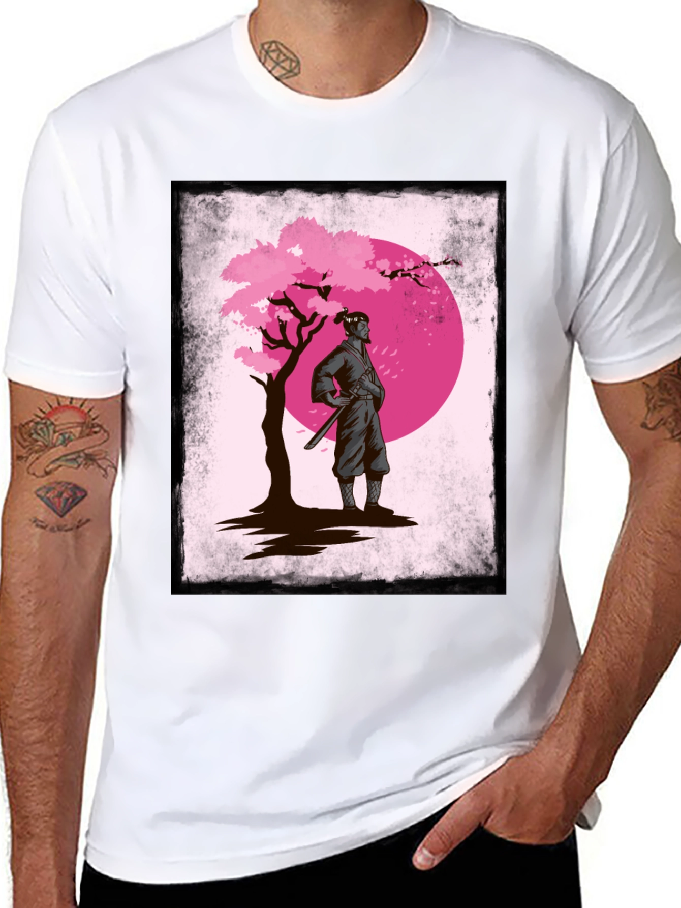 Camiseta Ninja Sakura Moon para Hombre