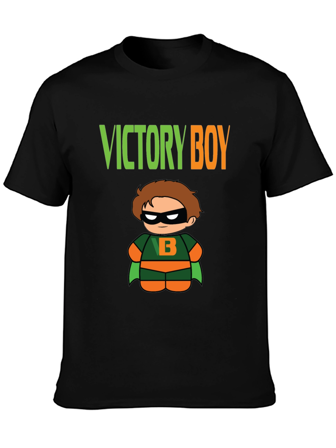 Camiseta Negra Niño Victoria Superhéroe