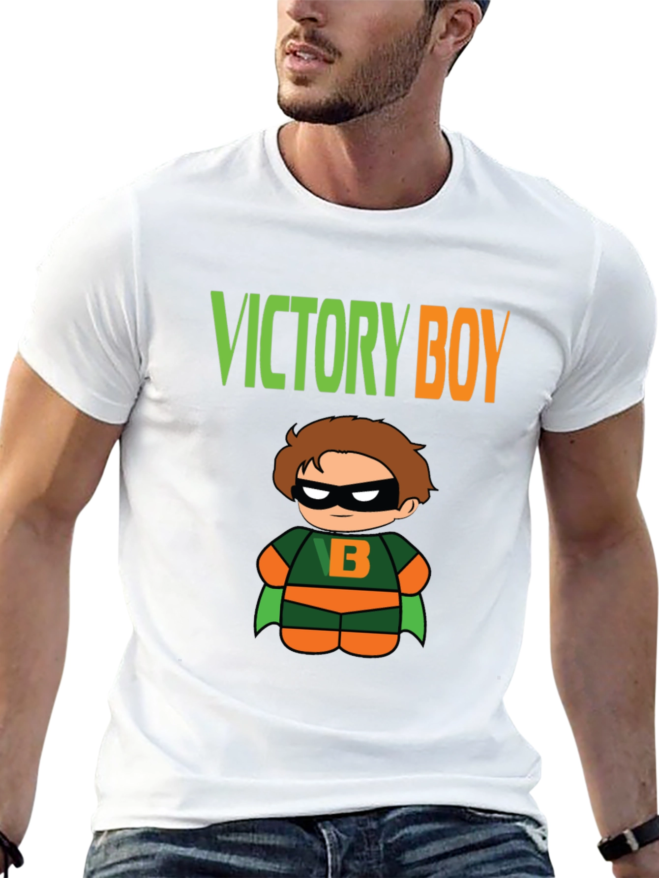 Camiseta Negra Niño Victoria Superhéroe