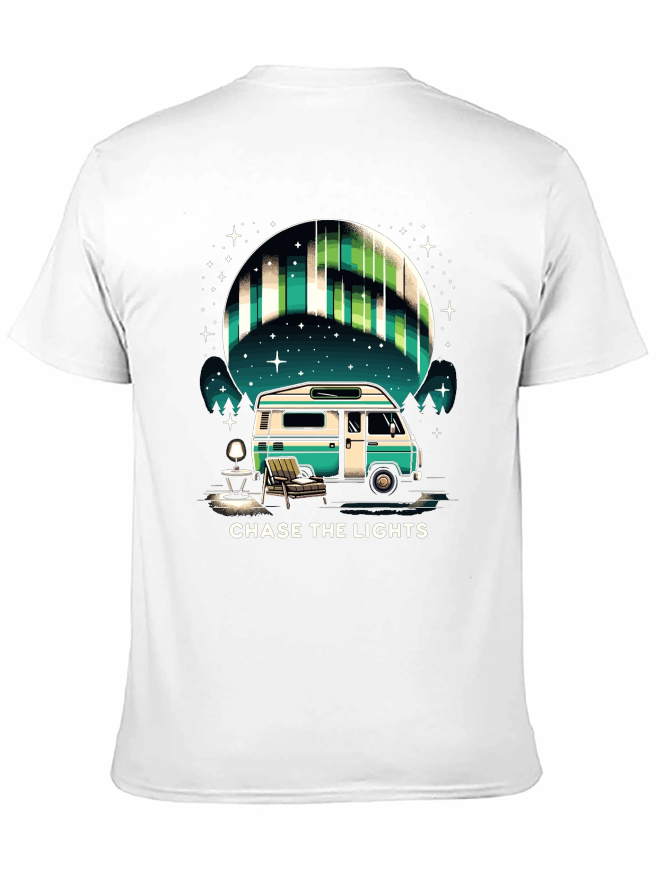 Camiseta Negra: Persigue las Luces del Norte
