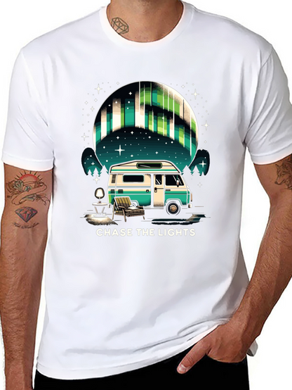Camiseta Negra: Persigue las Luces del Norte