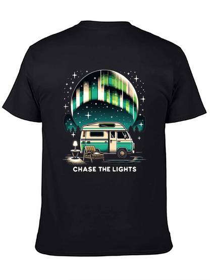 Camiseta Negra: Persigue las Luces del Norte