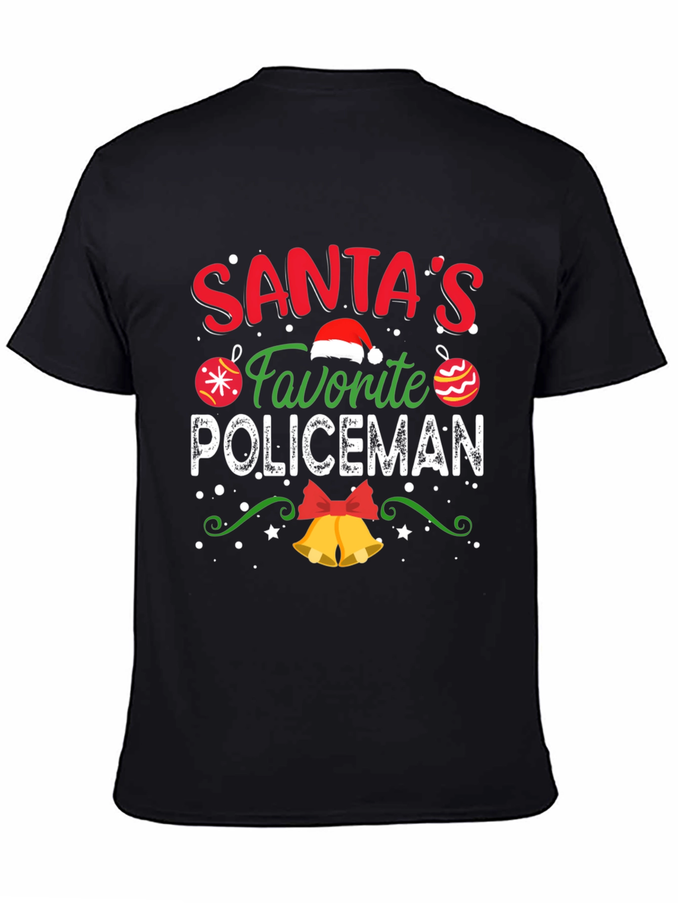 Camiseta Navideña Favorito de Santa Policia