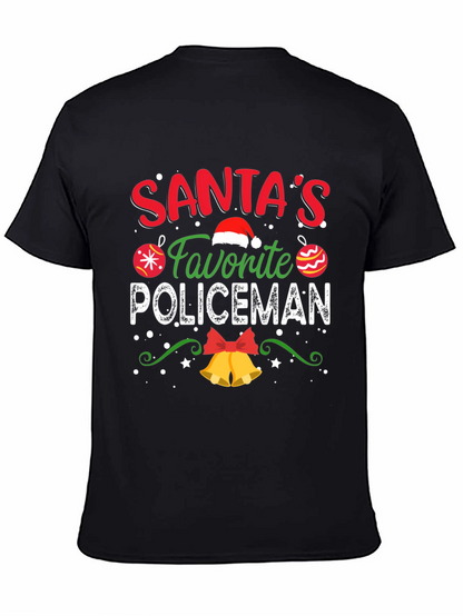 Camiseta Navideña Favorito de Santa Policia