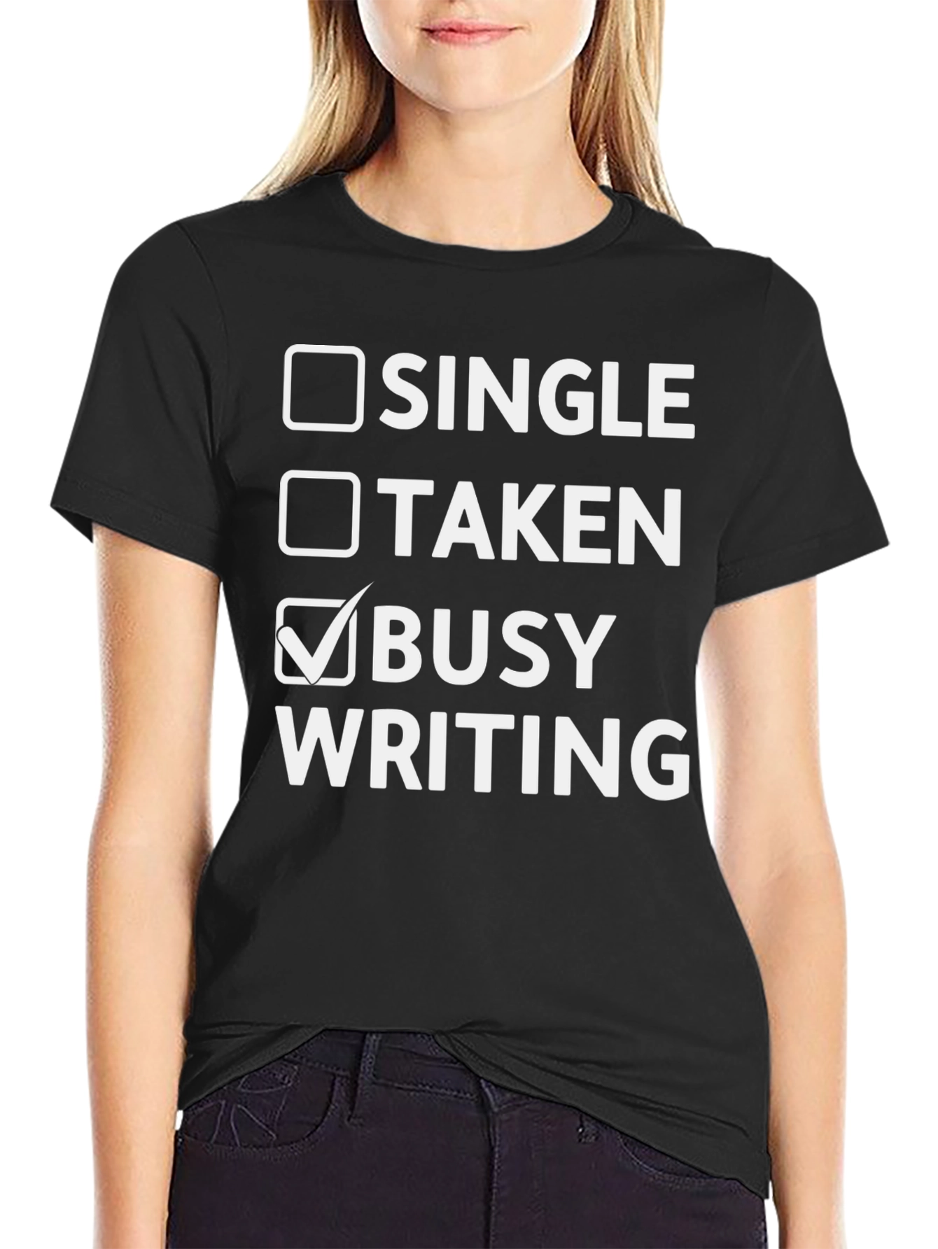 Camiseta Negra Busy Writing