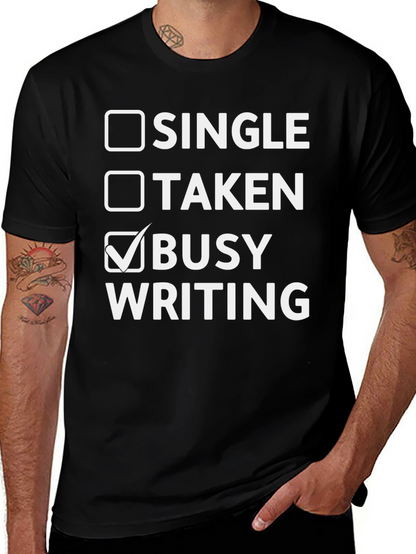 Camiseta Negra Busy Writing