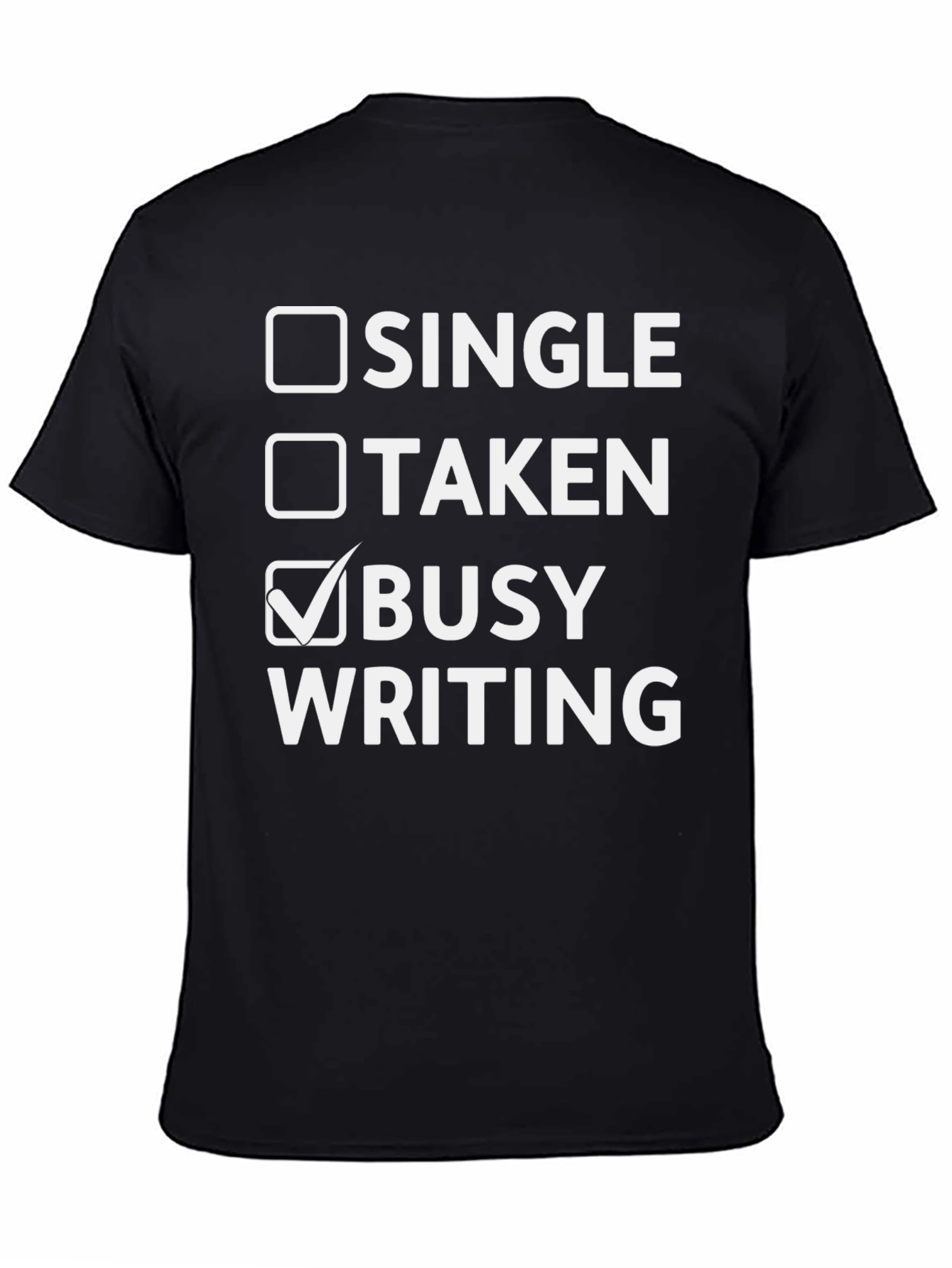 Camiseta Negra Busy Writing