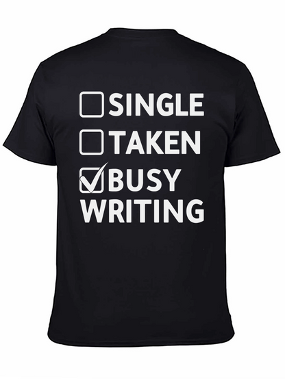 Camiseta Negra Busy Writing