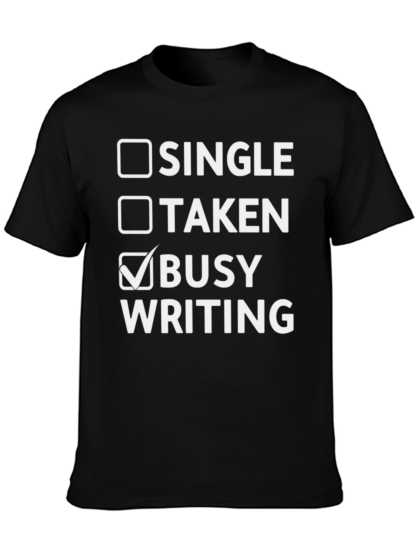 Camiseta Negra Busy Writing
