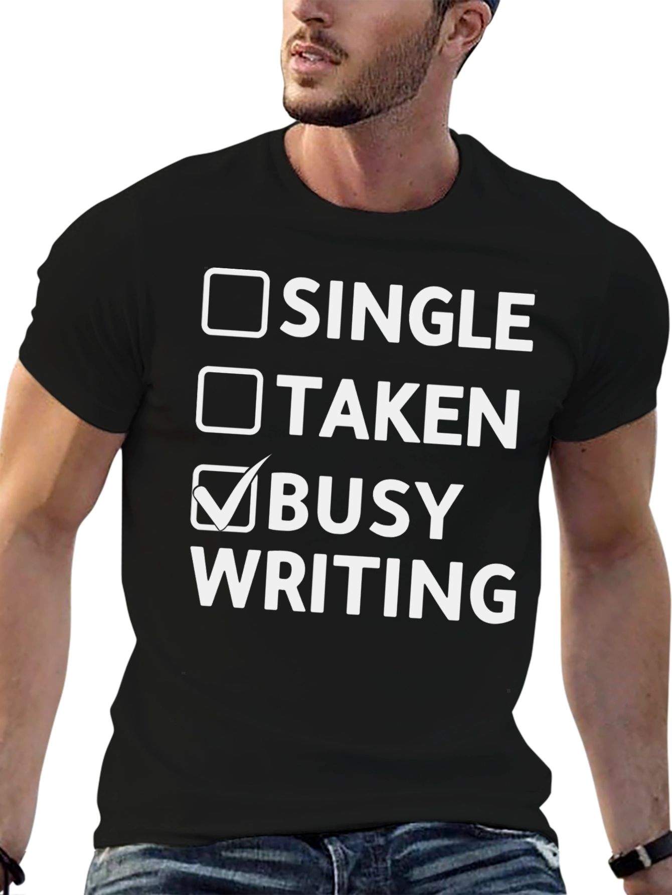 Camiseta Negra Busy Writing