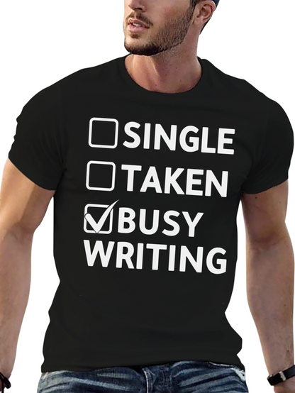 Camiseta Negra Busy Writing
