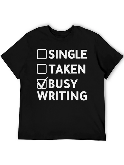 Camiseta Negra Busy Writing