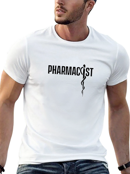 Camiseta Negra Pharmacist Diseño Médico
