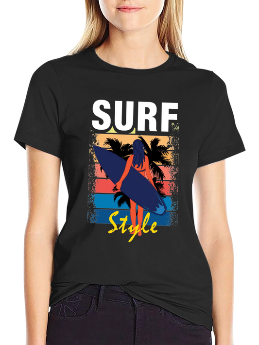 Camiseta Surf Style Negra para Hombre