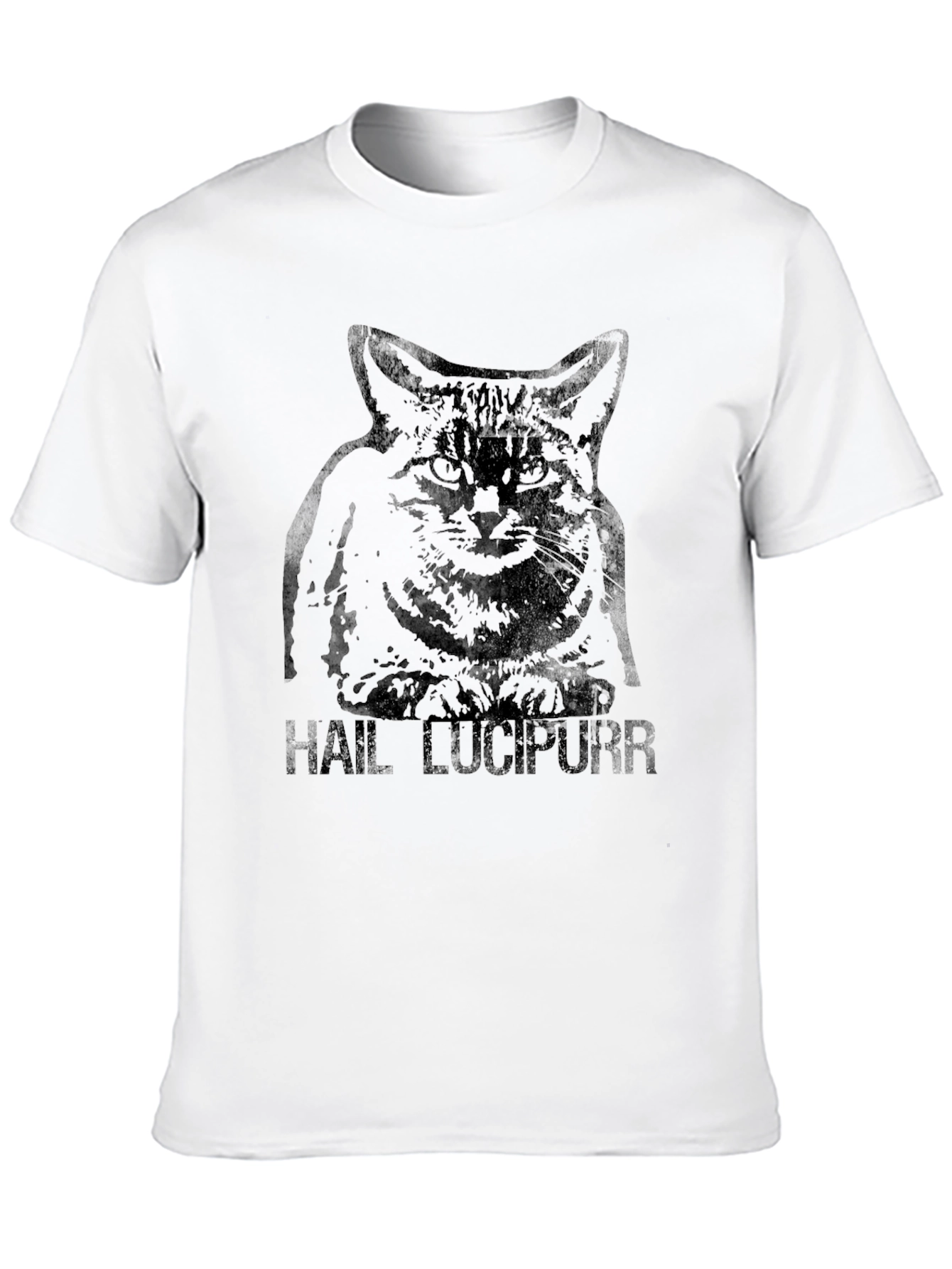 Camiseta Negra Gato Hail Lucipurr