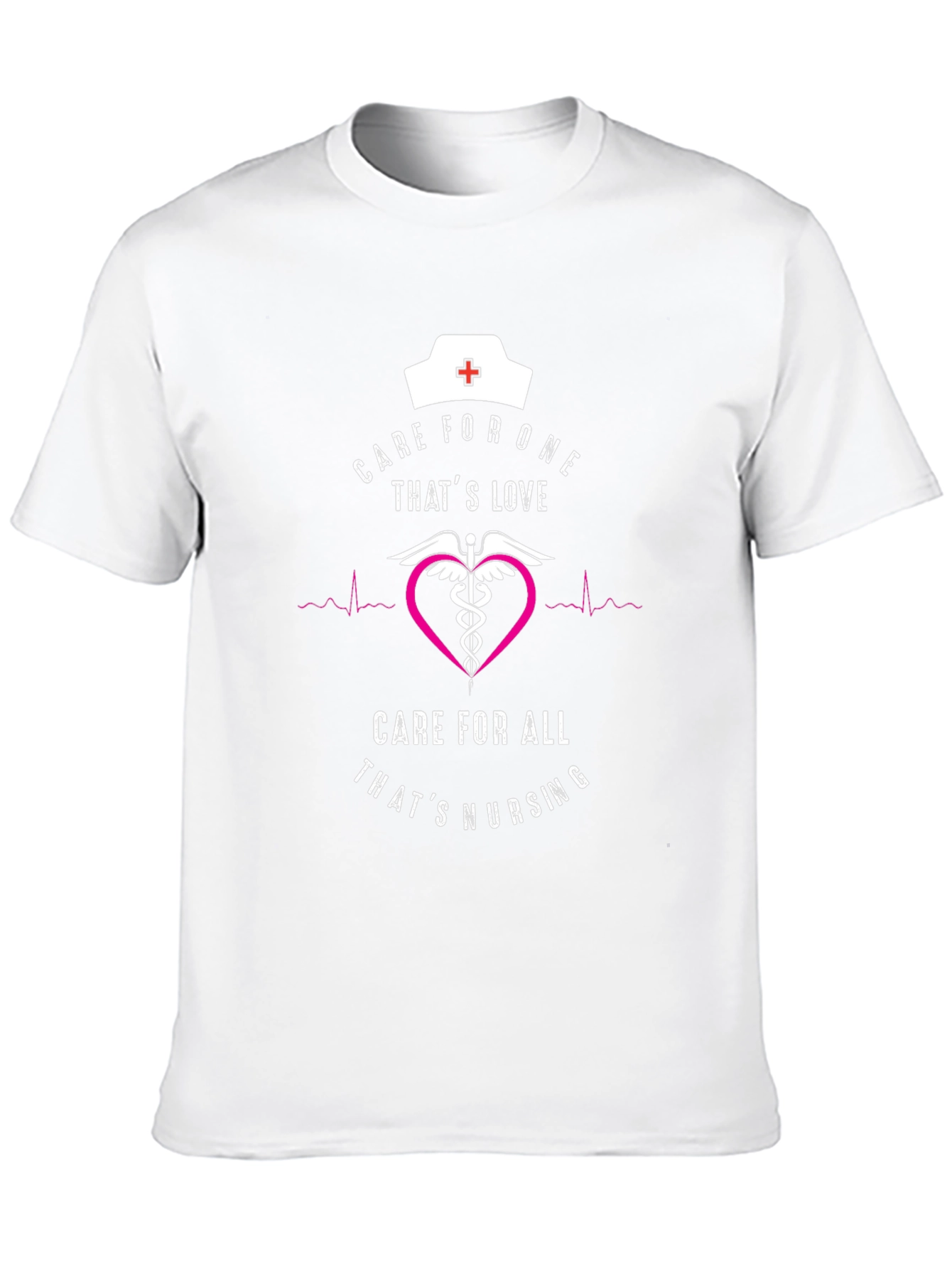 Camiseta Negra: Cuidado y Amor de Enfermera