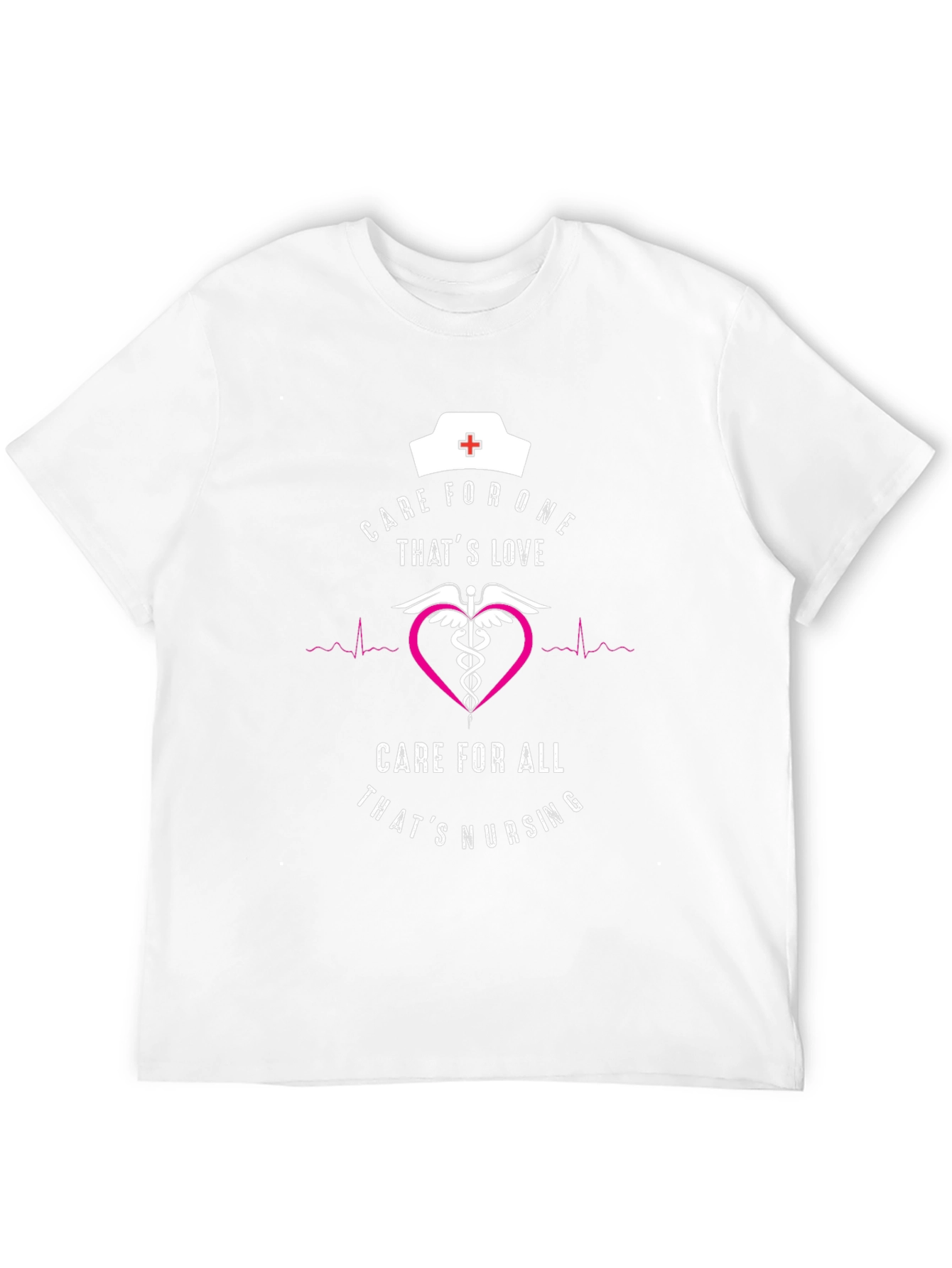 Camiseta Negra: Cuidado y Amor de Enfermera