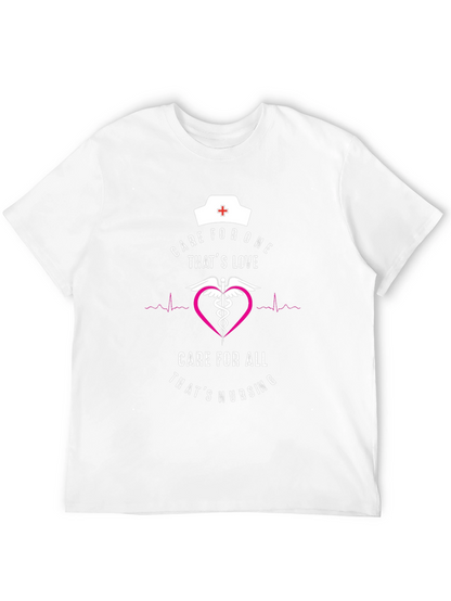 Camiseta Negra: Cuidado y Amor de Enfermera