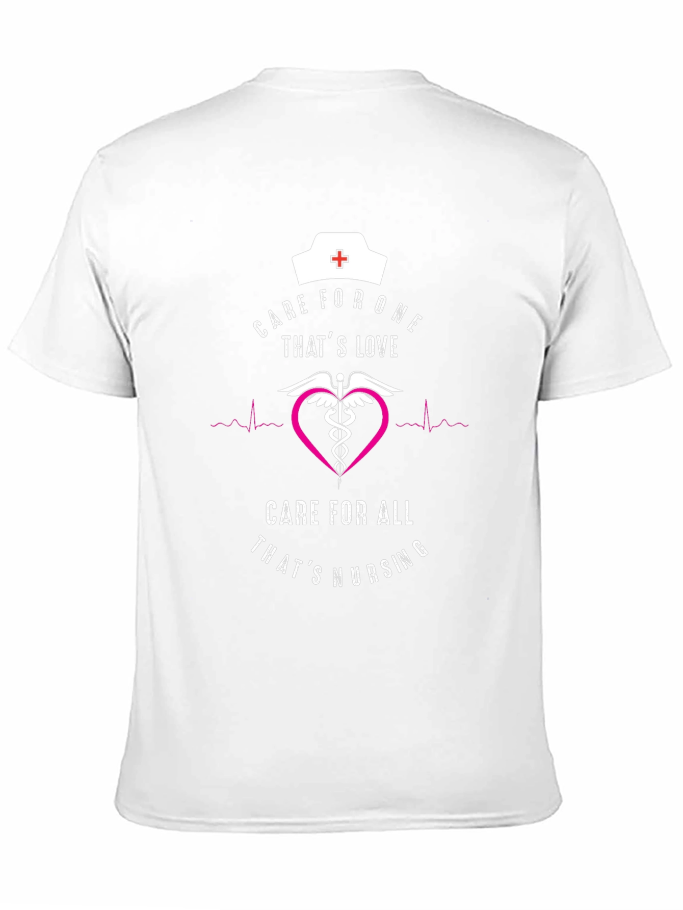 Camiseta Negra: Cuidado y Amor de Enfermera