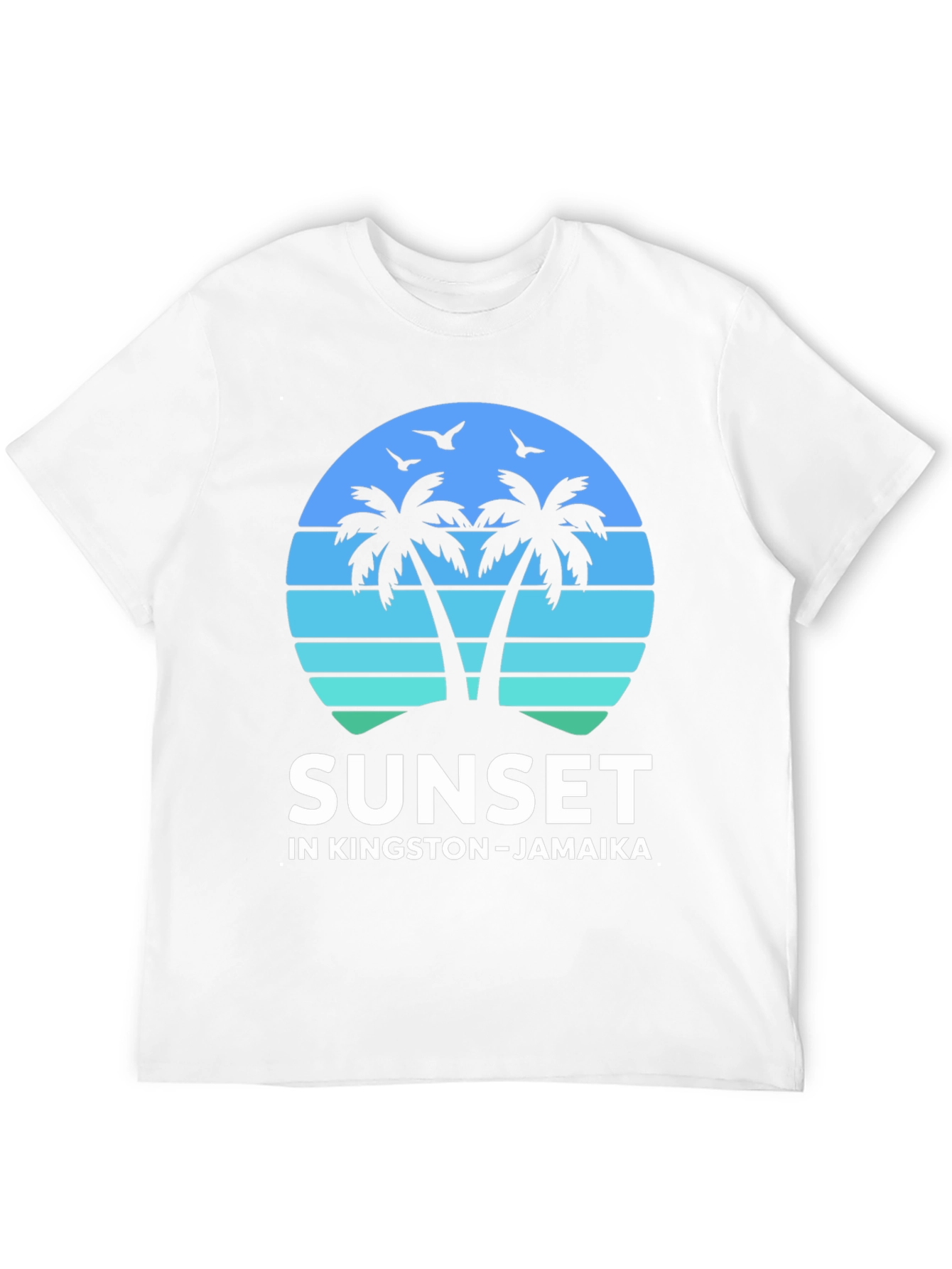 Camiseta Sunset Kingston Jamaica Diseño Tropical