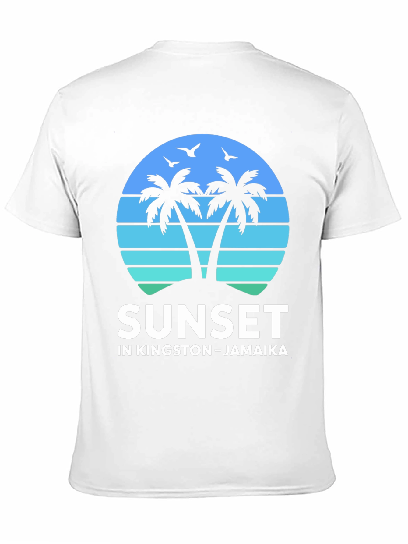 Camiseta Sunset Kingston Jamaica Diseño Tropical