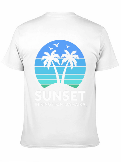 Camiseta Sunset Kingston Jamaica Diseño Tropical
