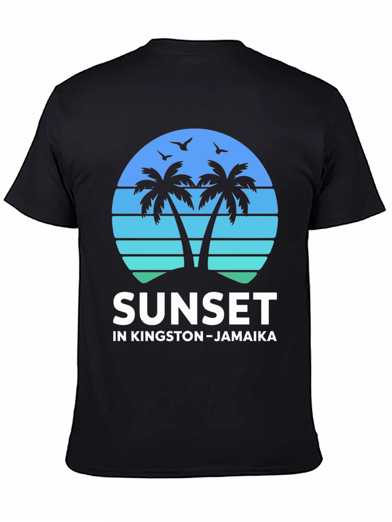 Camiseta Sunset Kingston Jamaica Diseño Tropical