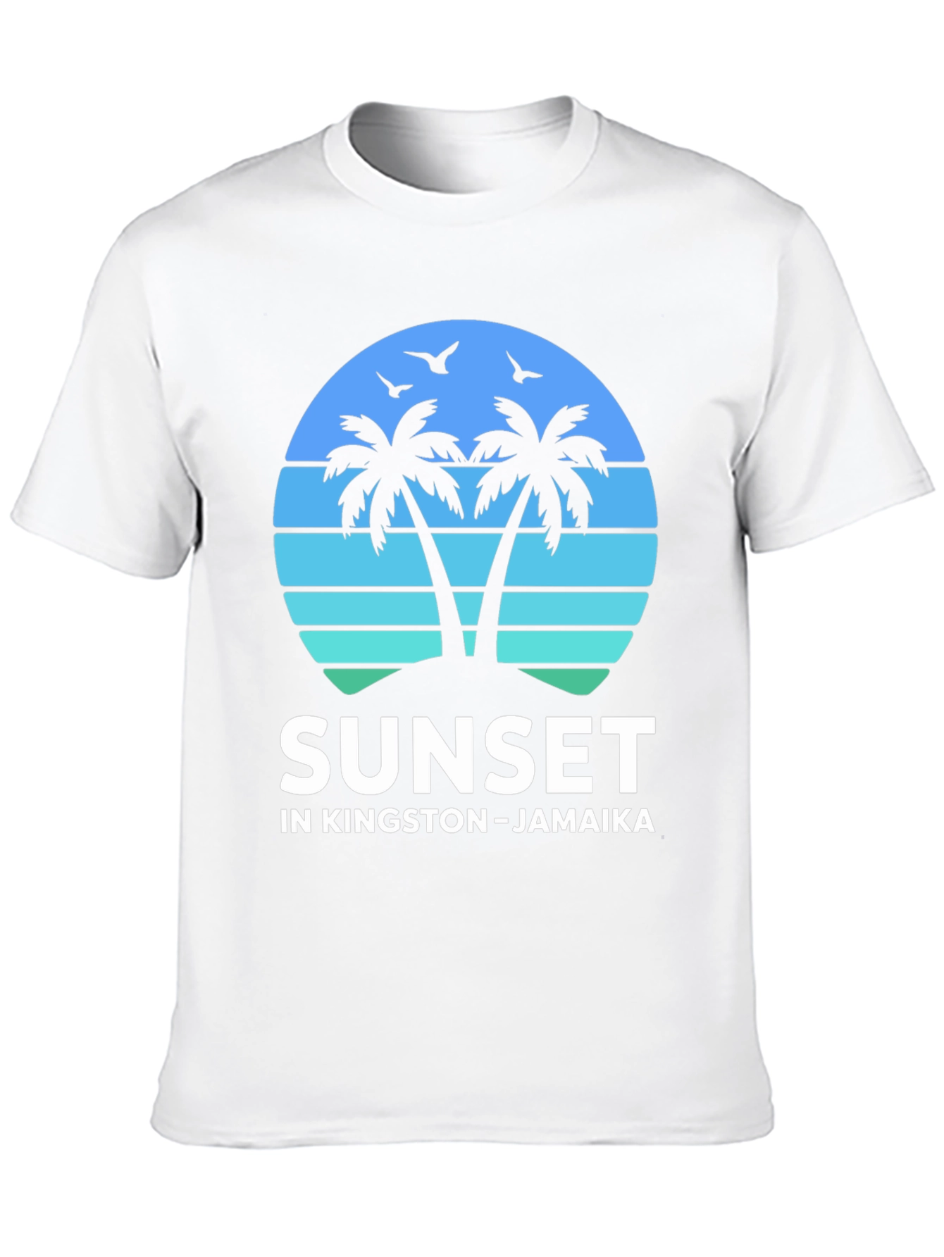 Camiseta Sunset Kingston Jamaica Diseño Tropical