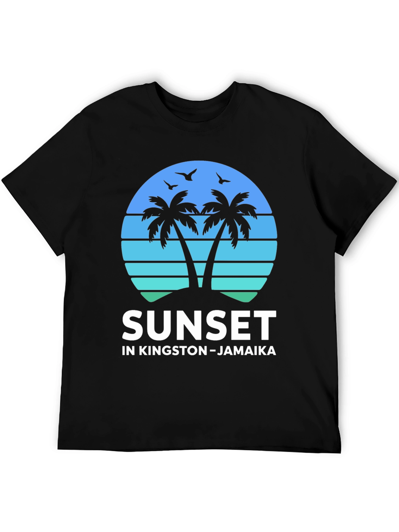 Camiseta Sunset Kingston Jamaica Diseño Tropical