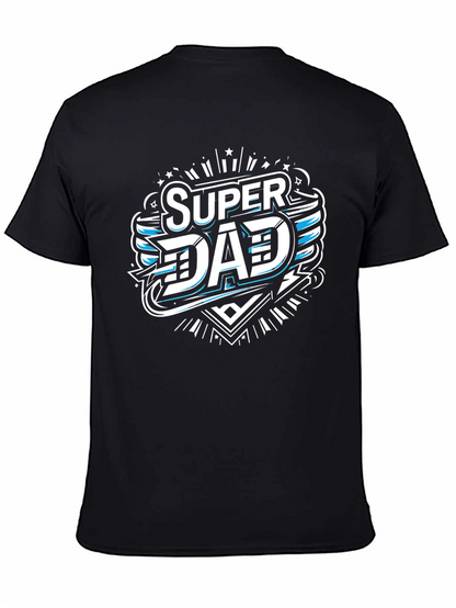 Camiseta Negra Super Papá Diseño Moderno