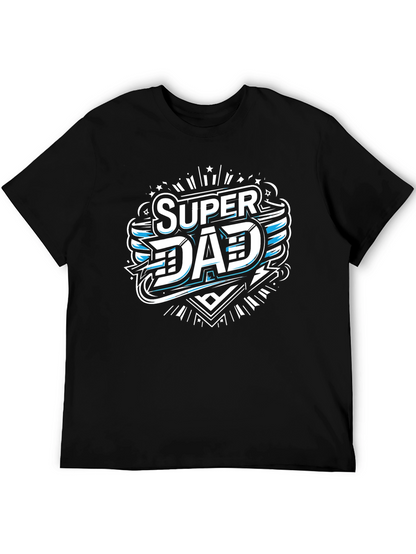 Camiseta Negra Super Papá Diseño Moderno