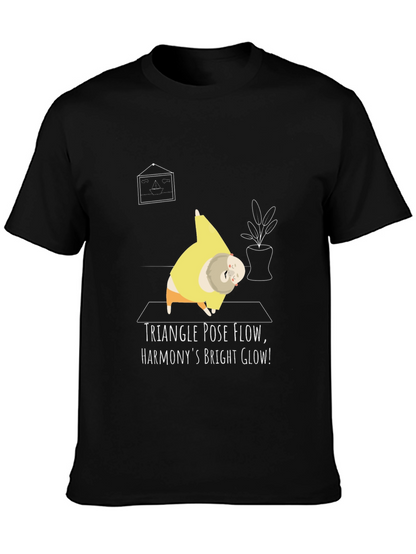 Camiseta Yoga Divertida - Triángulo y Armonía