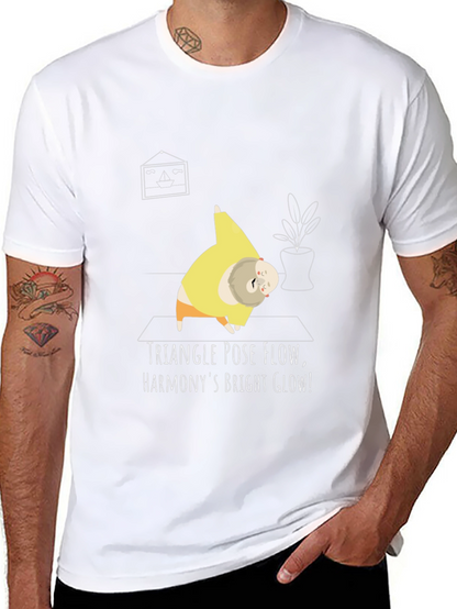 Camiseta Yoga Divertida - Triángulo y Armonía