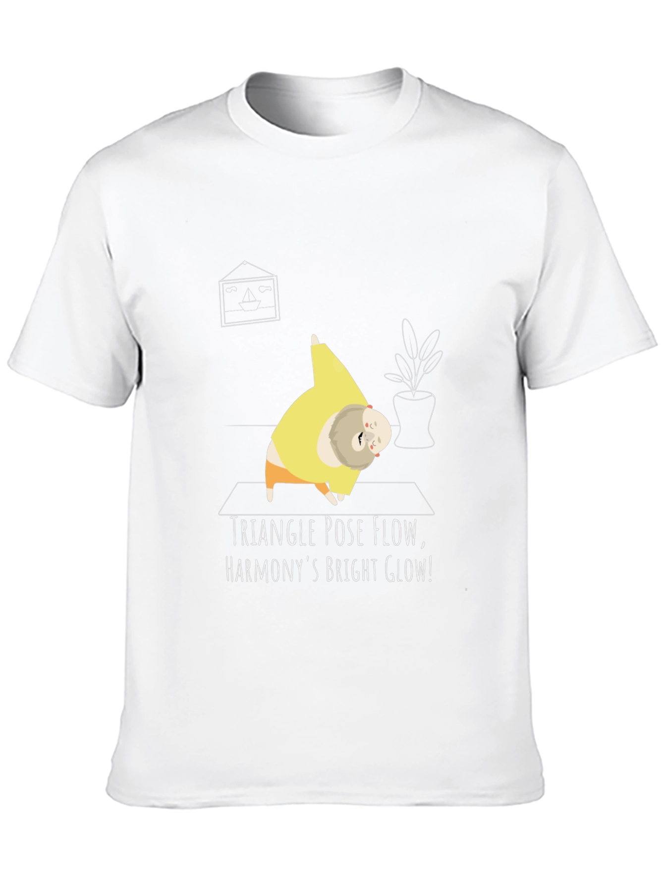 Camiseta Yoga Divertida - Triángulo y Armonía