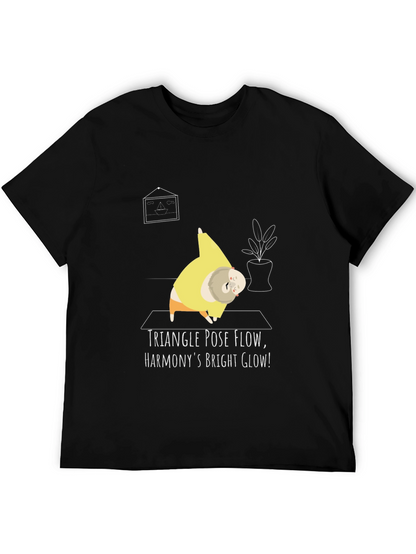 Camiseta Yoga Divertida - Triángulo y Armonía