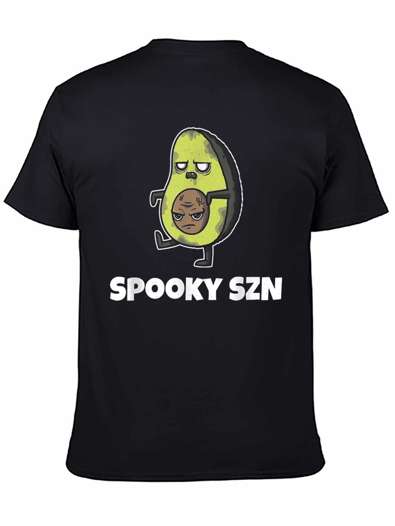 Camiseta Negra Spooky SZN Aguacate Zombie