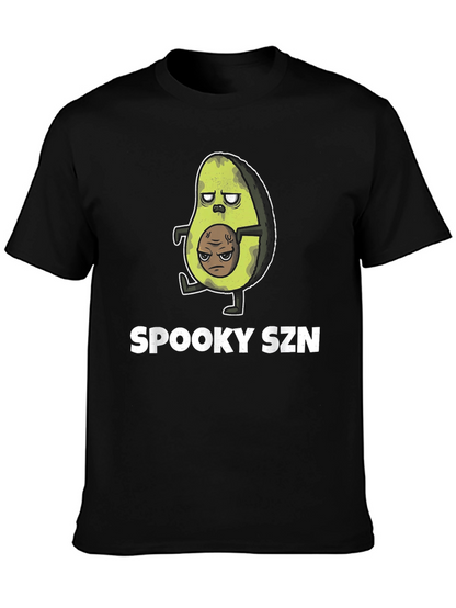 Camiseta Negra Spooky SZN Aguacate Zombie