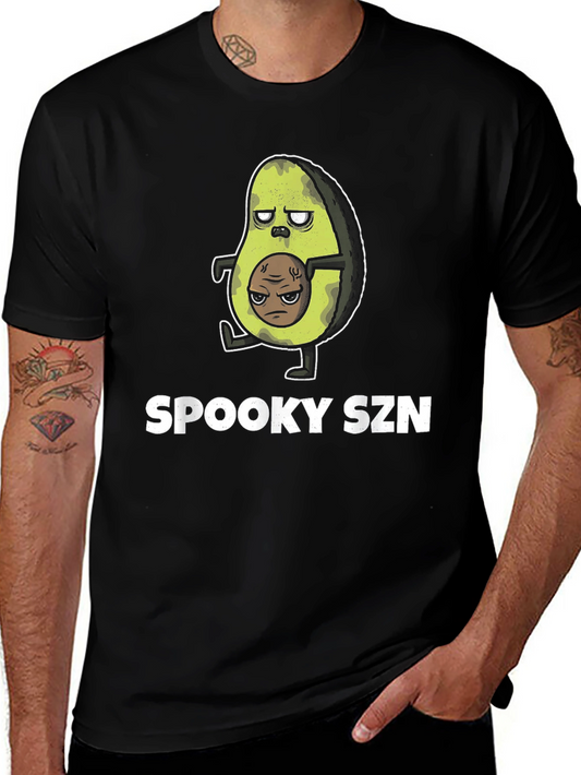 Camiseta Negra Spooky SZN Aguacate Zombie