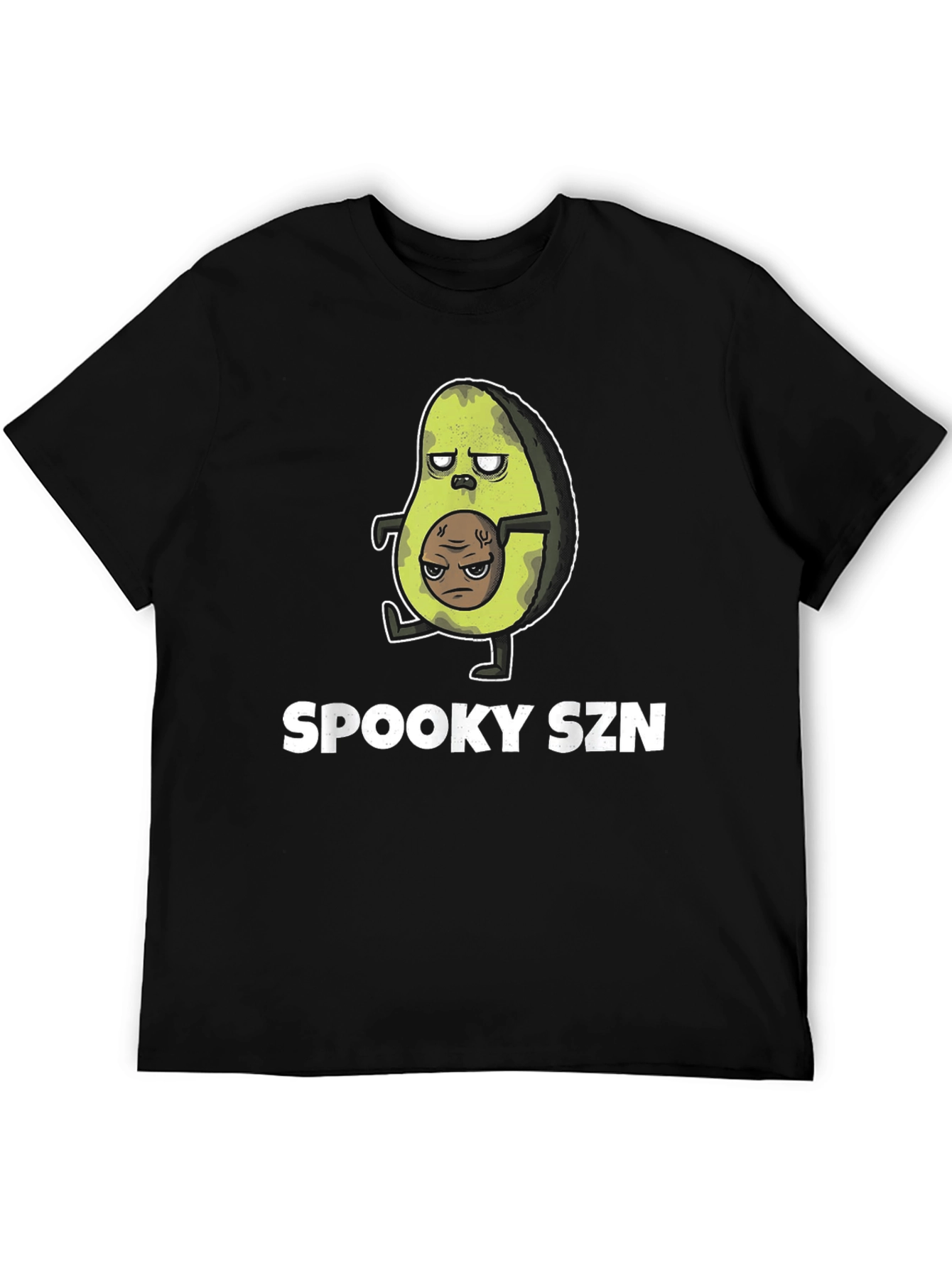 Camiseta Negra Spooky SZN Aguacate Zombie