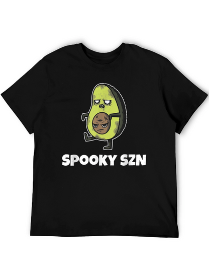 Camiseta Negra Spooky SZN Aguacate Zombie