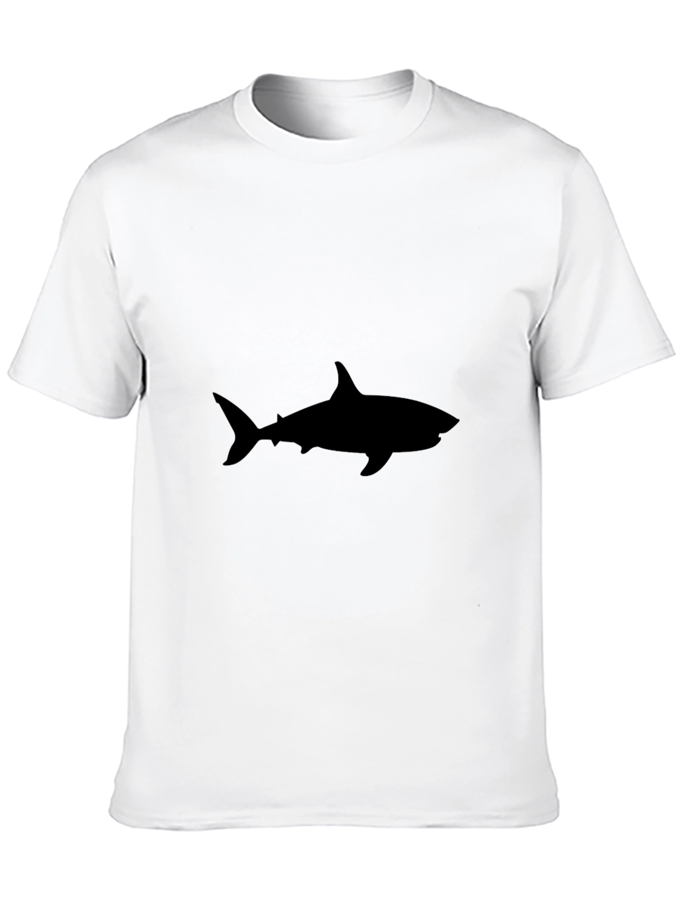 Camiseta Negra Hombre - Silueta Tiburón