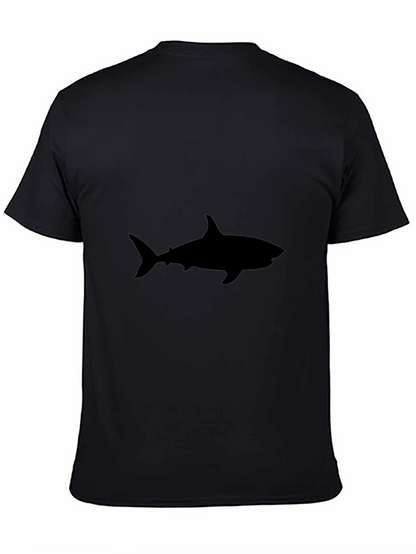 Camiseta Negra Hombre - Silueta Tiburón