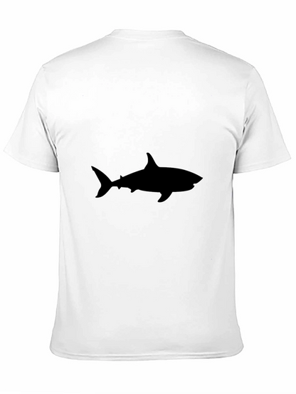 Camiseta Negra Hombre - Silueta Tiburón