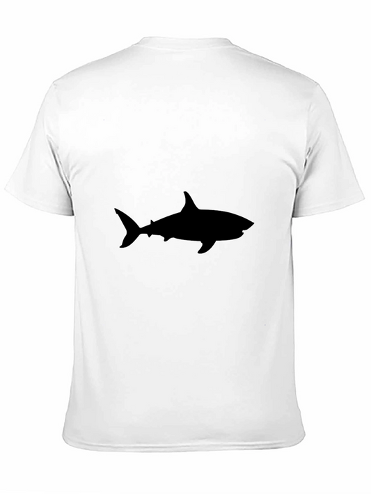 Camiseta Negra Hombre - Silueta Tiburón