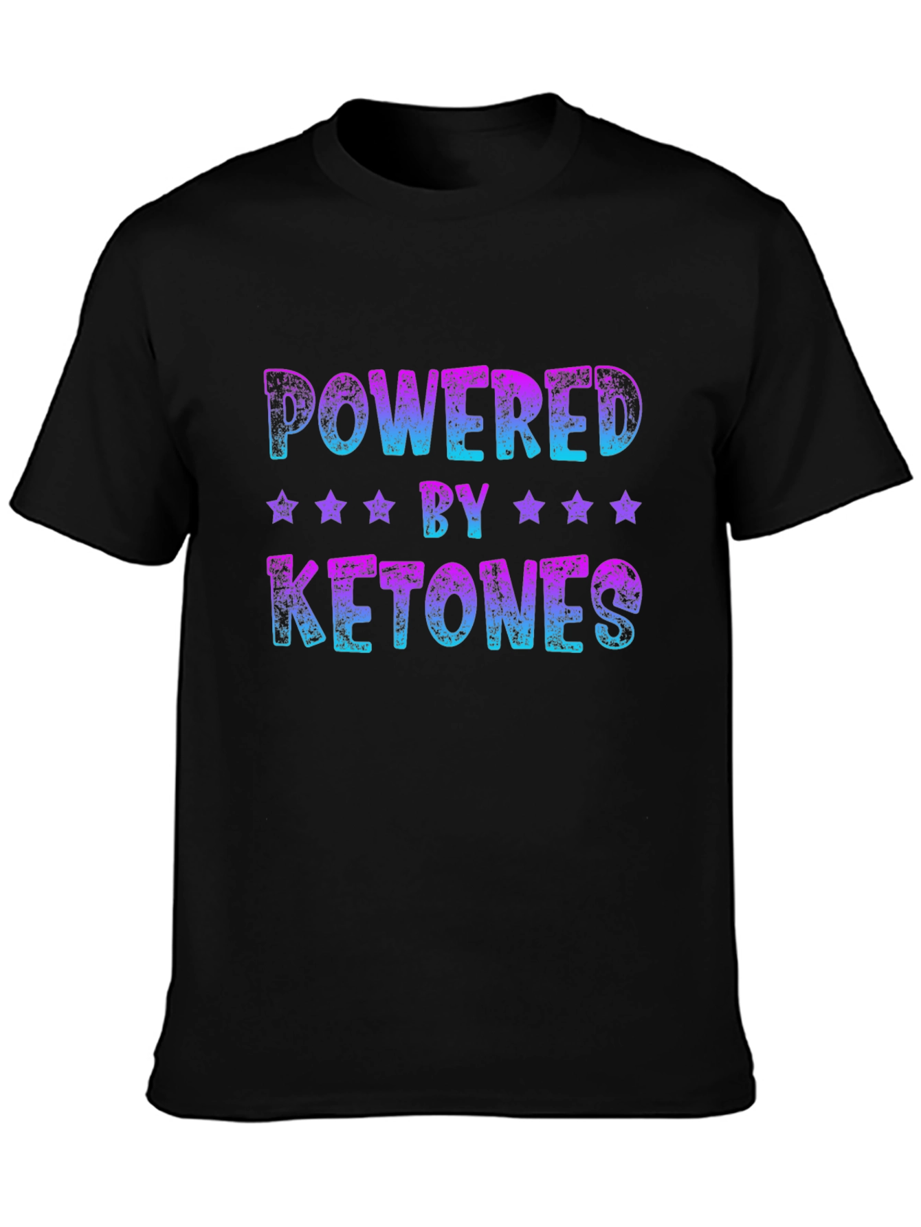 Camiseta Negra Powered by Ketones Unisex