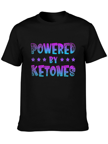 Camiseta Negra Powered by Ketones Unisex