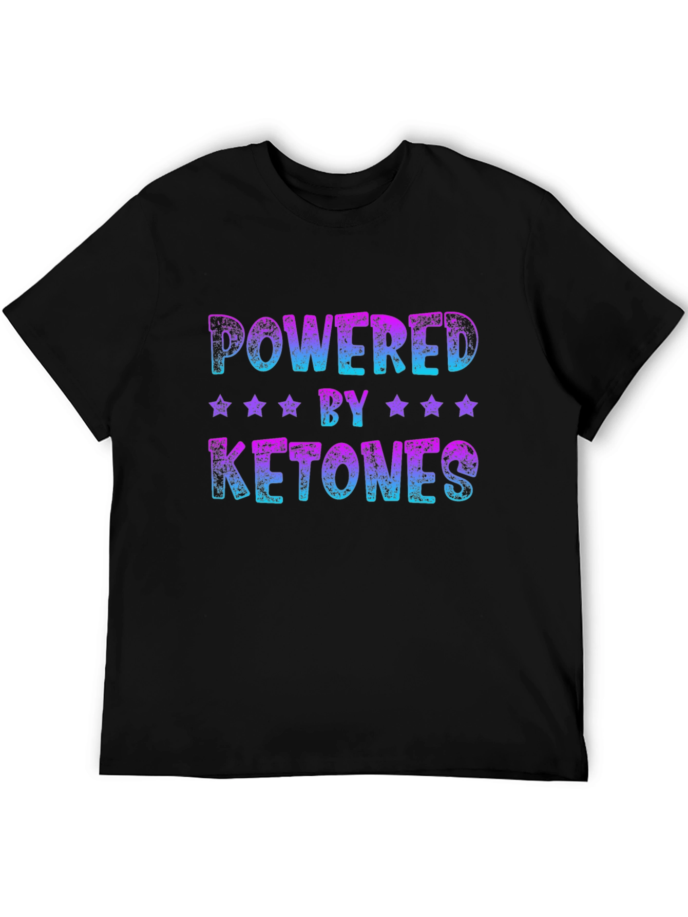 Camiseta Negra Powered by Ketones Unisex