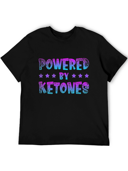 Camiseta Negra Powered by Ketones Unisex